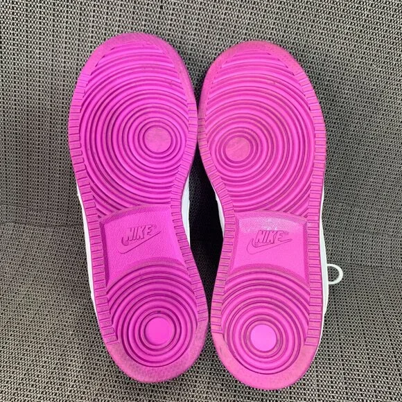 Nike Ebernon Low Top Womens Size 9 White & Pink Leather Sneakers - Picture 6 of 7